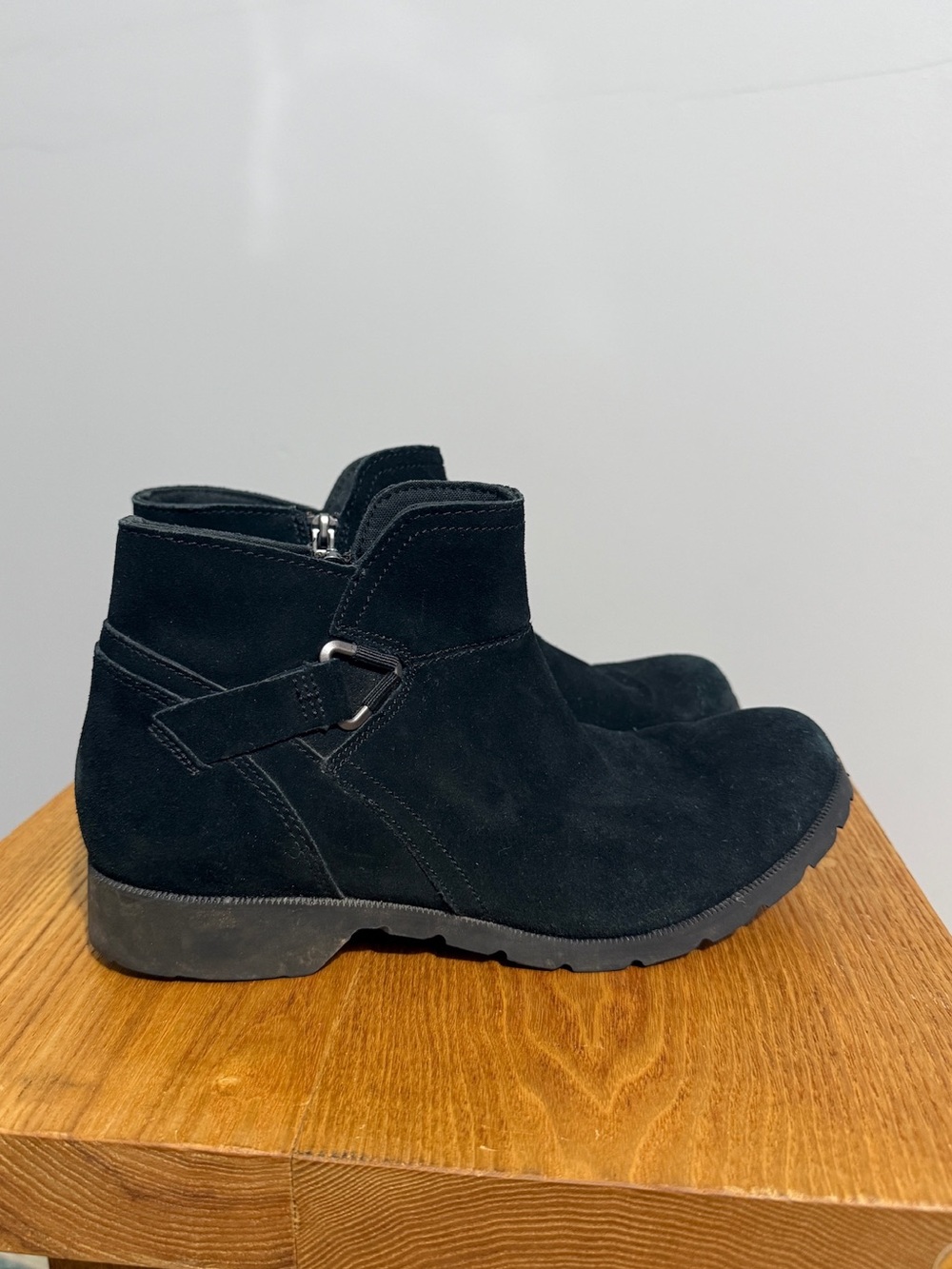 Teva Segundo Mid Boots Womens 8.5 Suede Leather Side Zip Moto Mid Calf Boots